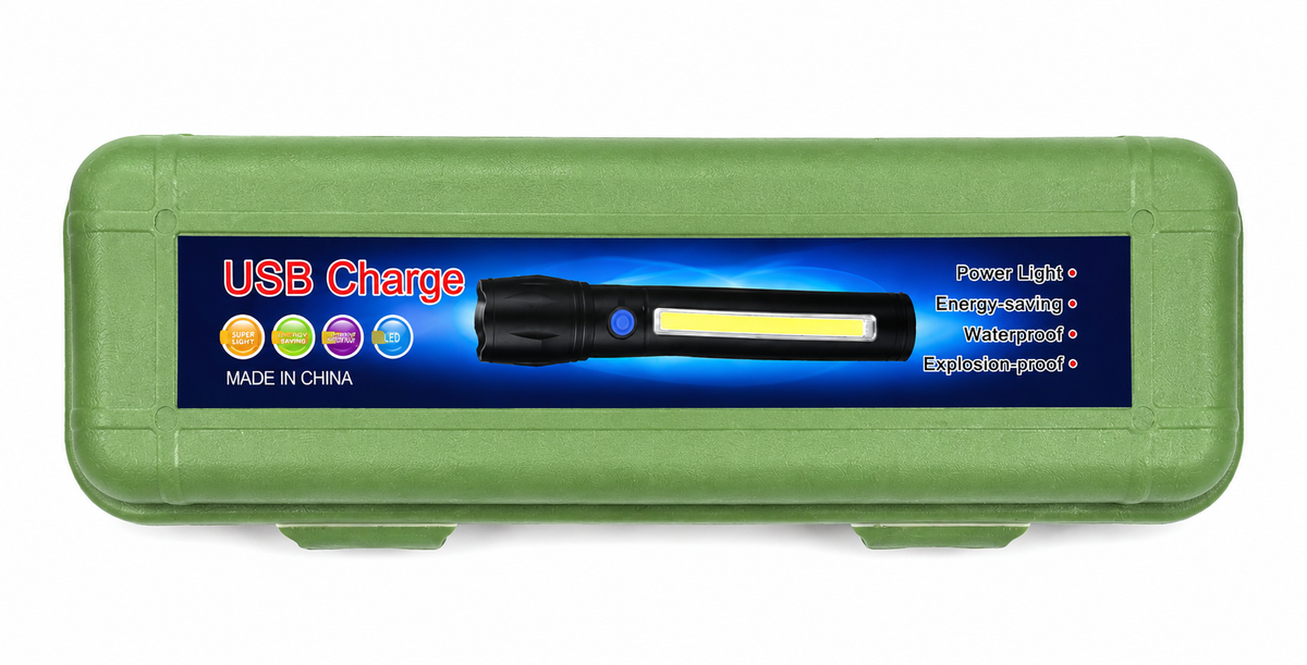 Outdoor Camping Portable LED Flash Light Rechargeable Flashlight Powerful Mini Torches