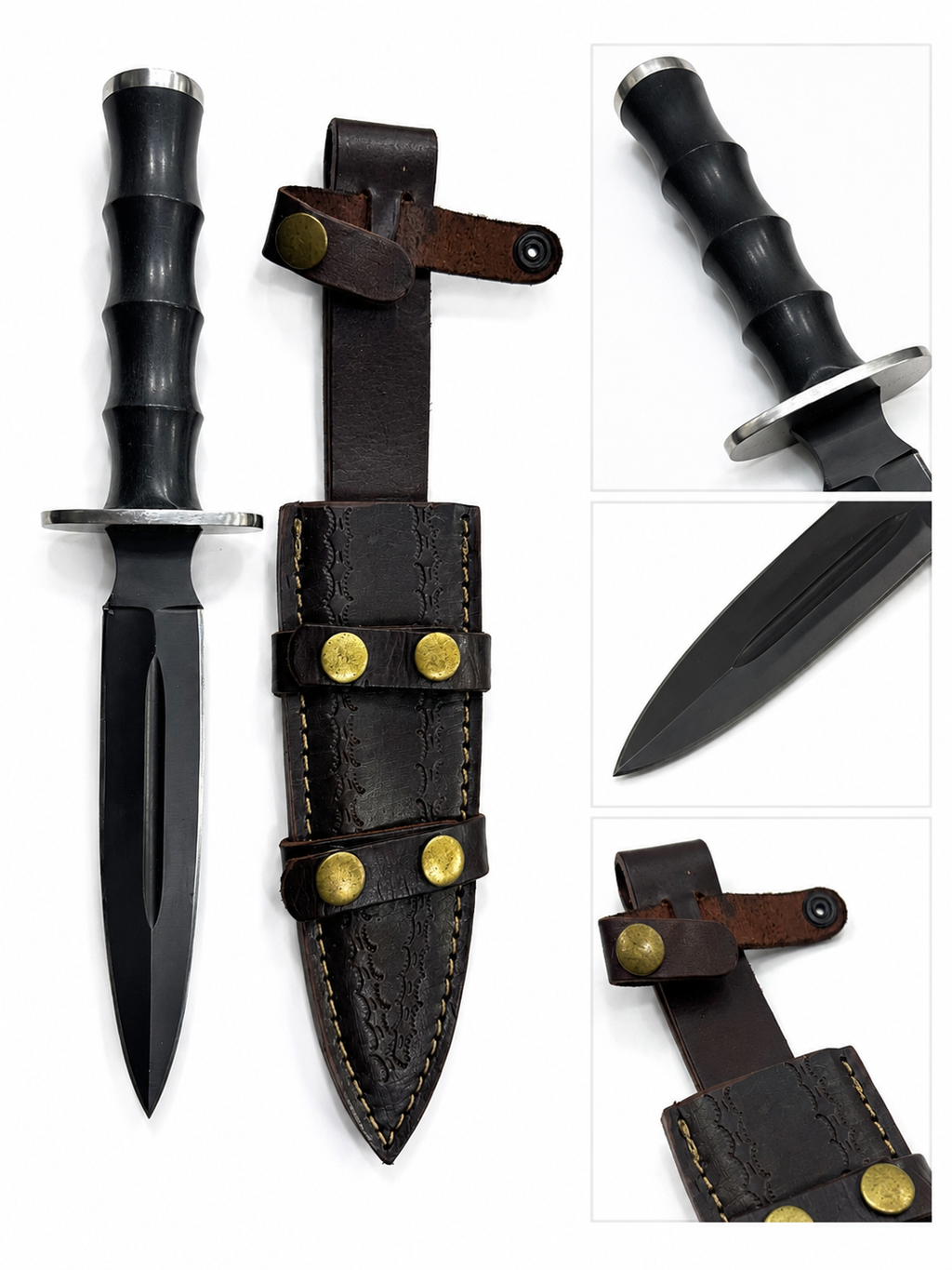 Guardian Tactical Combat Knife with Leather Sheath