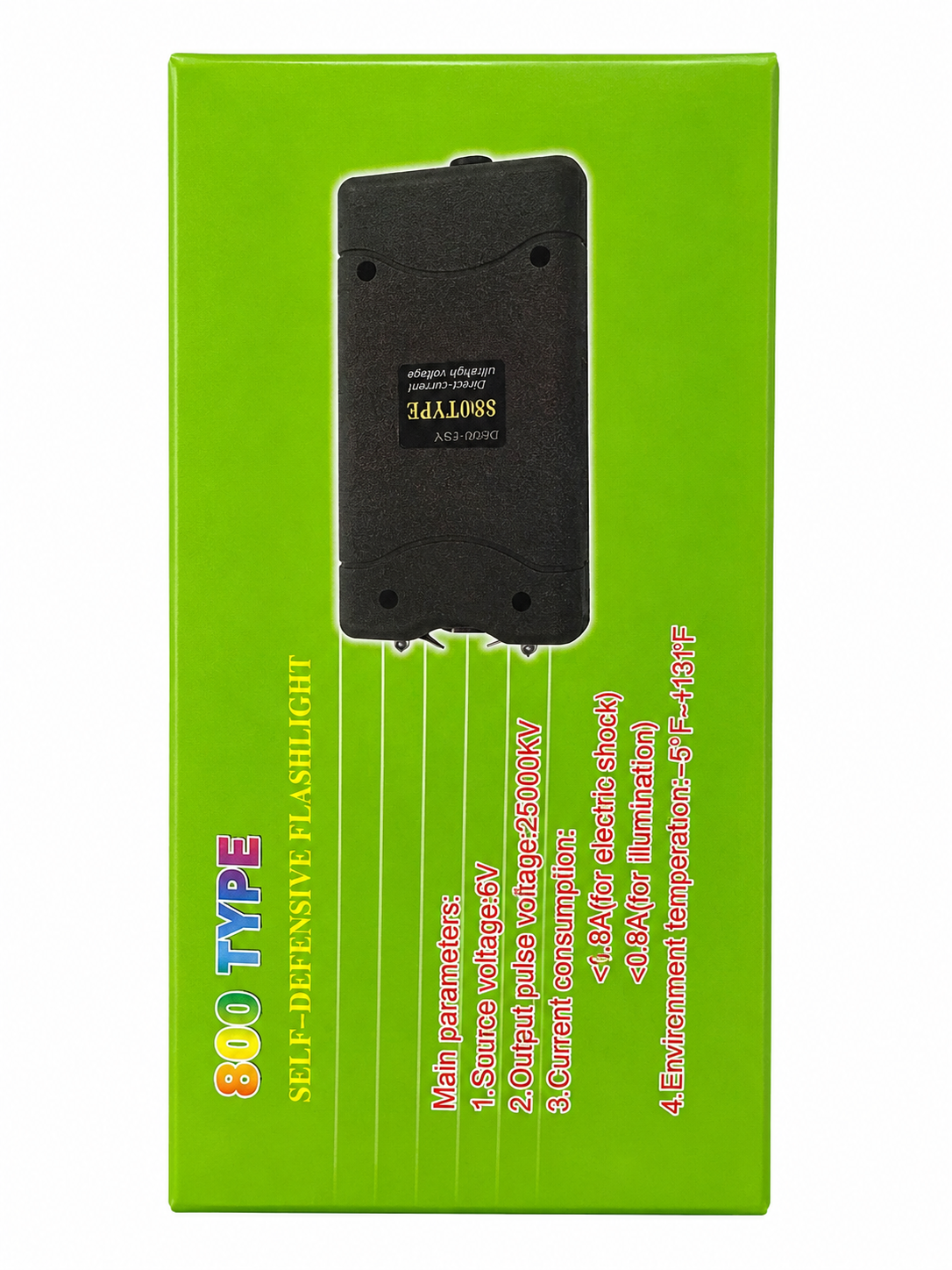 Pocket Size Self-Defence Stun Gun - Black