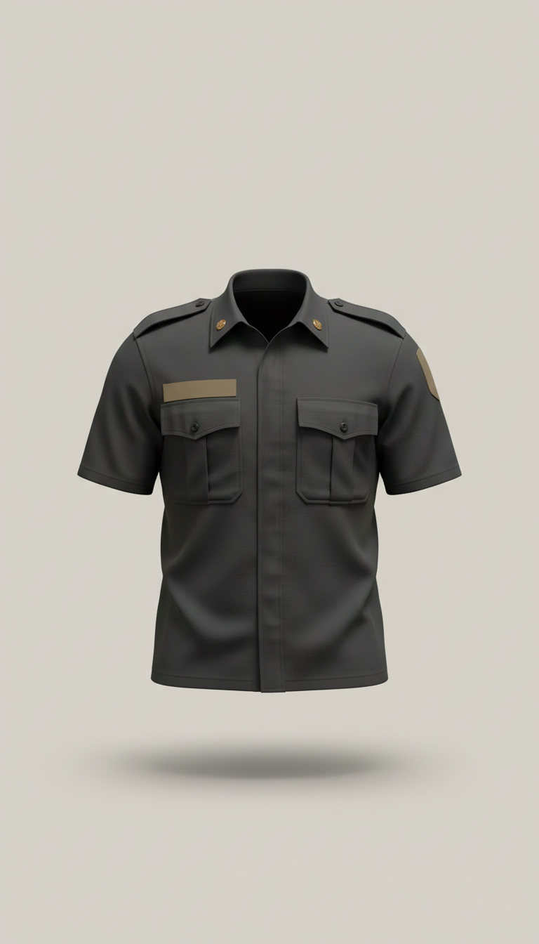 Security Uniform Shirt With Velcro Closures