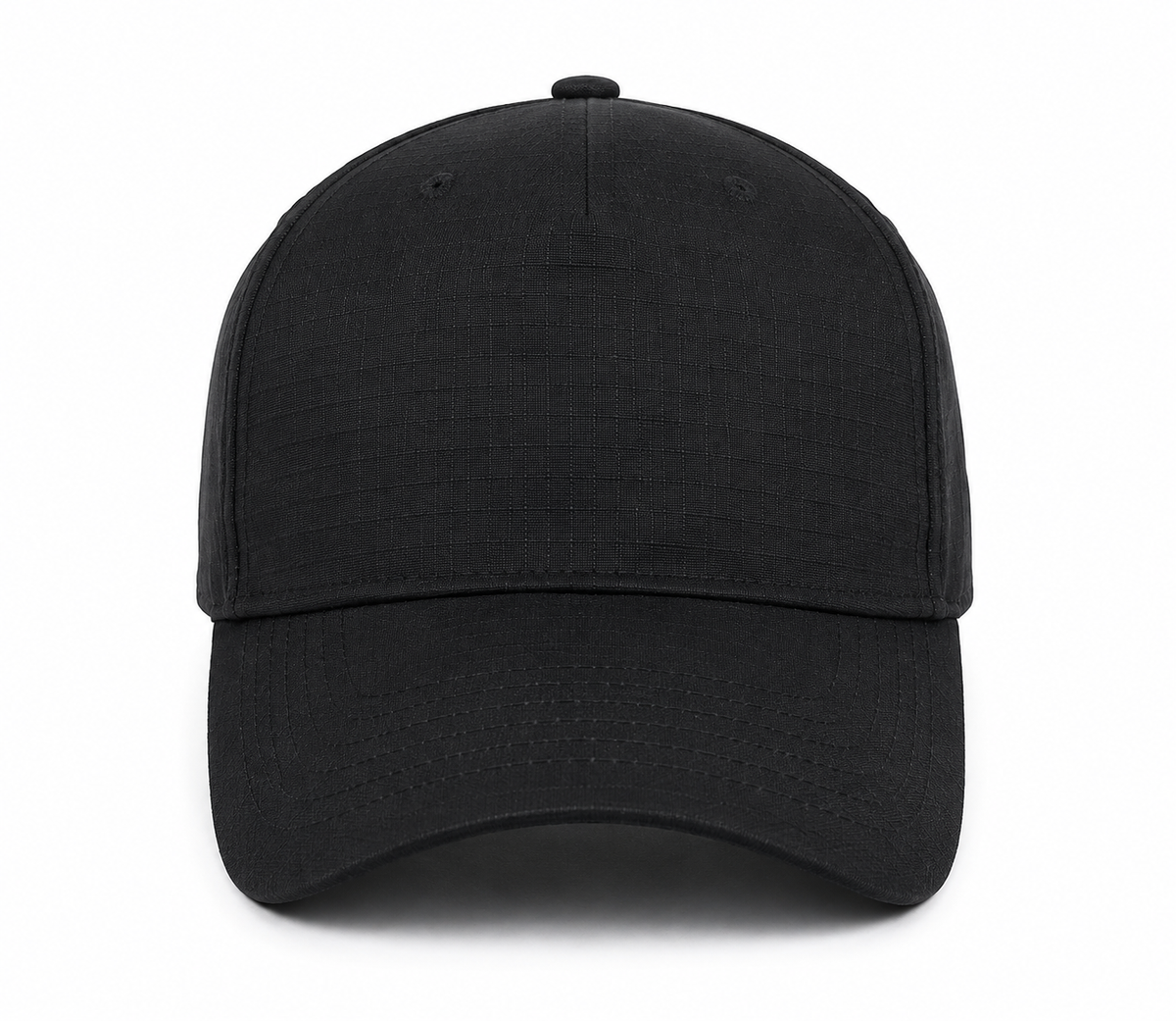 Tactical Black Ripstop Baseball Cap – Plain