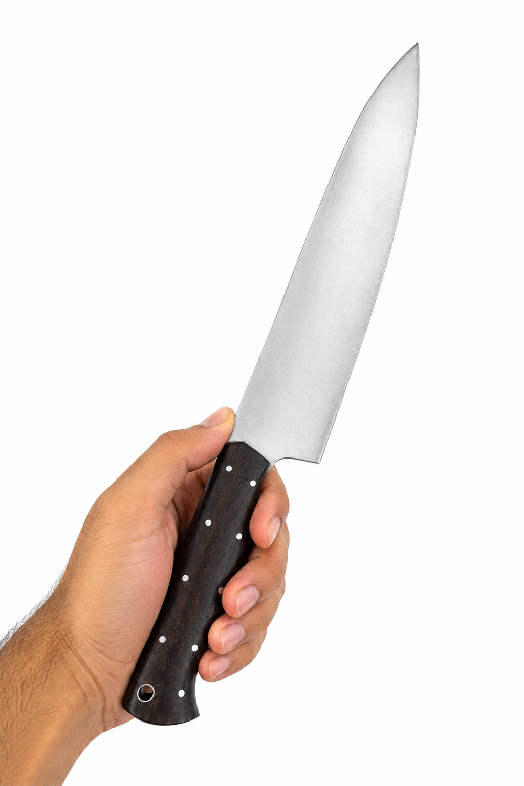 Heritage Chef's Damascus Knife with Leather Sheath