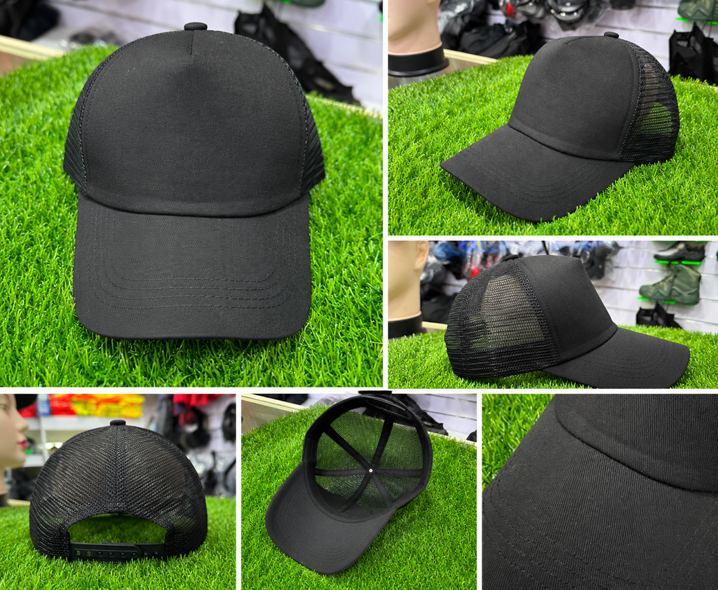 Classic Black Mesh Trucker Cap