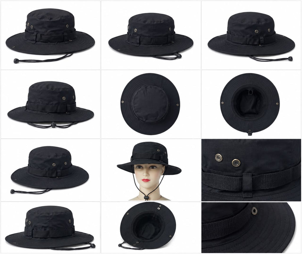 Black Tactical Boonie Hat