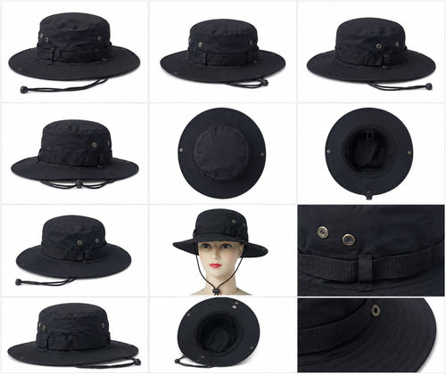 Black Tactical Boonie Hat