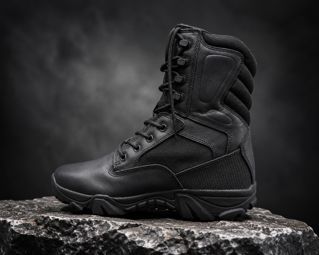 Delta Elite Tactical Security Boots – Black Heavy-Duty Patrol Boots