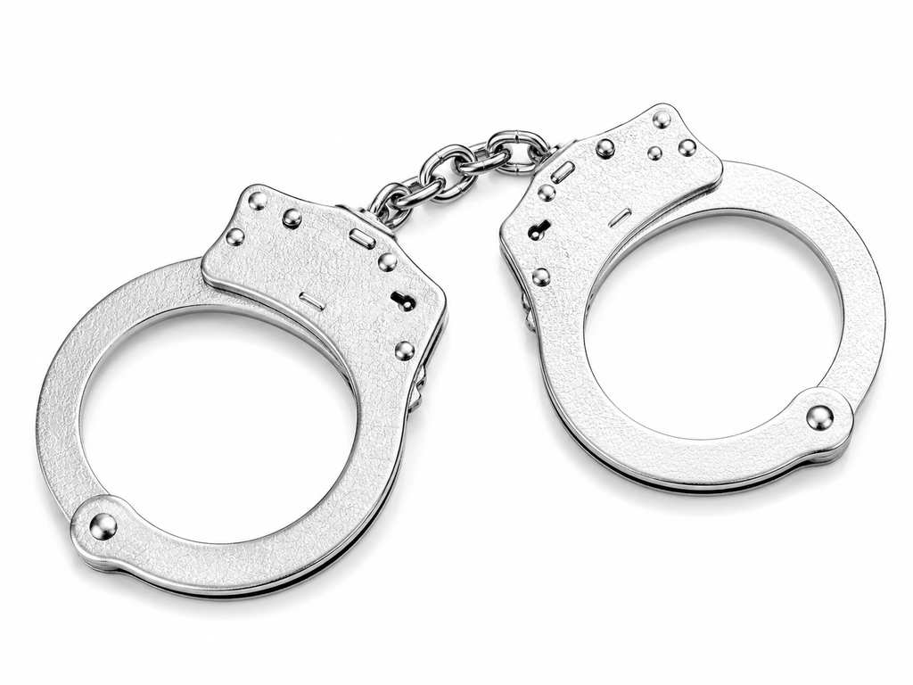 Professional Nickel-Plated Chain Handcuffs Set
