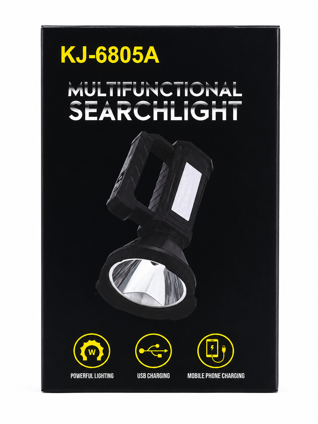 KJ-6805A Multifunctional USB Rechargeable LED Searchlight with Power Bank