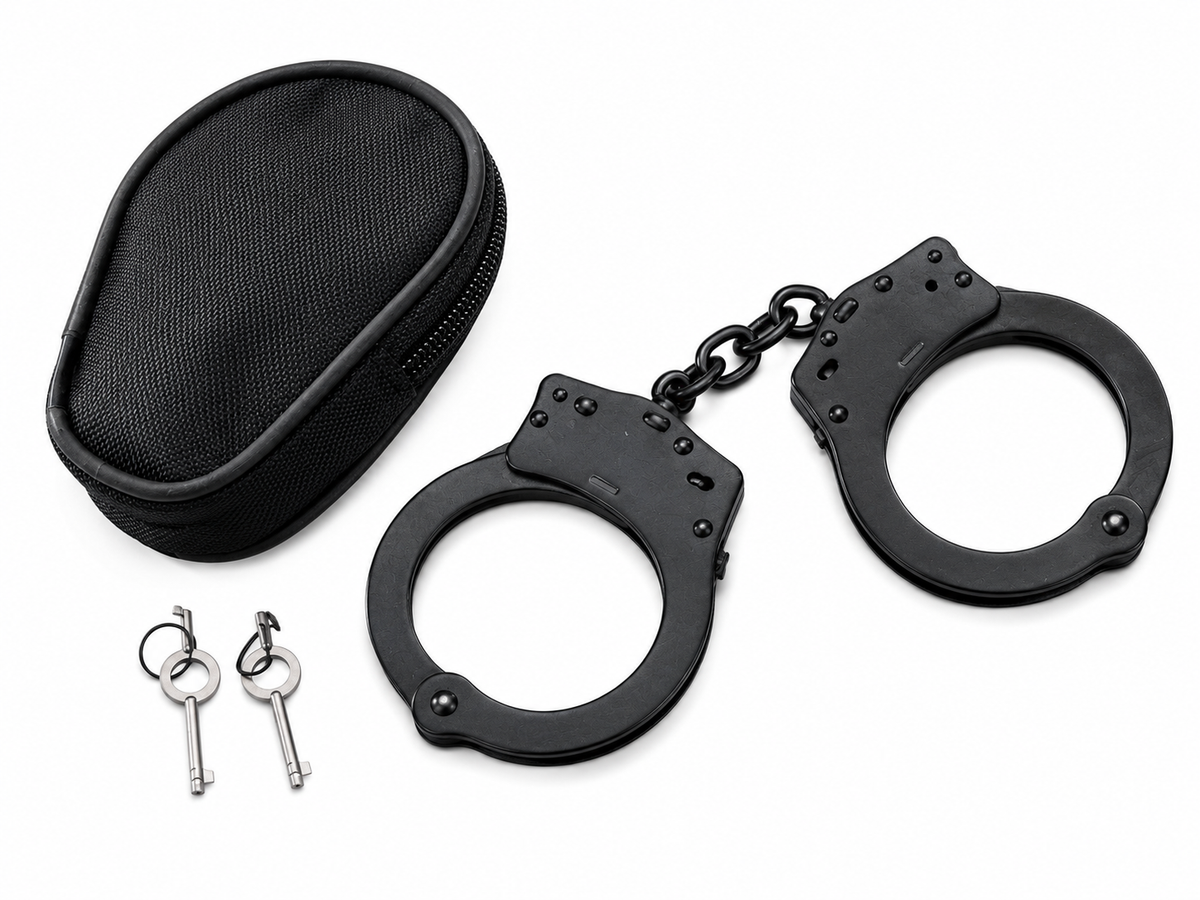 Professional Steel Handcuffs with Carry Case & Keys – Heavy-Duty Restraint Set