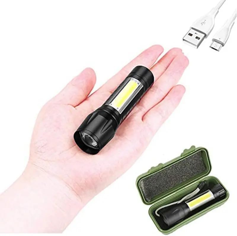 Rechargeable Torch LED Flashlight Super Bright Beam for Emergency