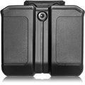 Double Stack Mag Pouch for 9mm/.40 Mags – Universal Magazine Holster with Molle & Belt Clip – OWB Adjustable Magazine Carrier for Glock 17/19, P365, Hellcat Pro Magazine Holder