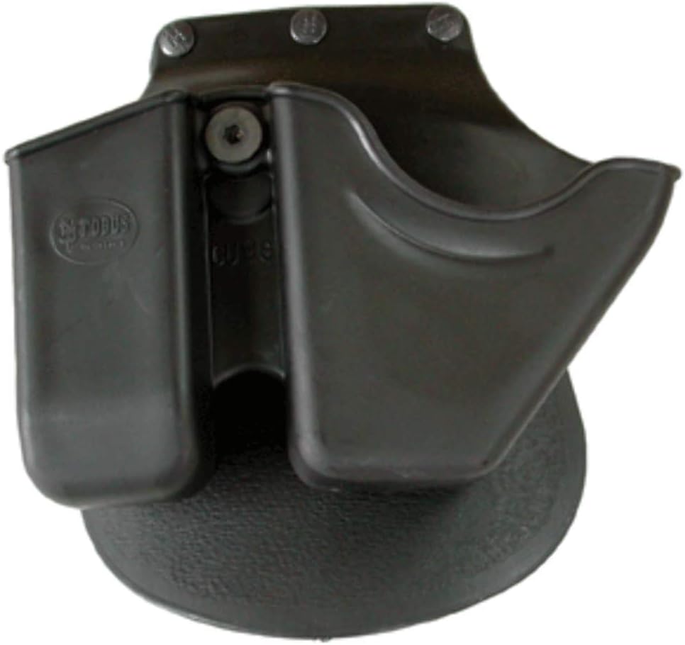 Tactical Dual Magazine & Handcuff Belt Carrier – Rotating Polymer Pouch