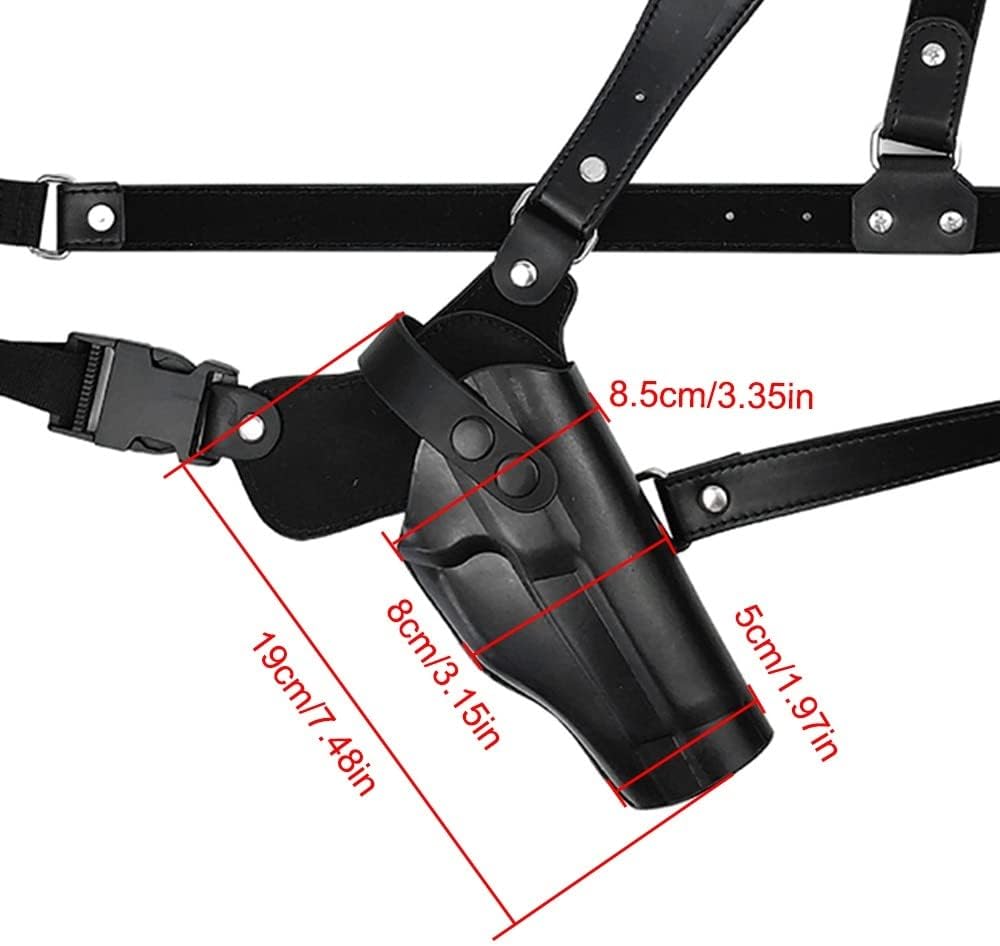 Premium Leather Shoulder Holster – Adjustable Tactical Chest Rig