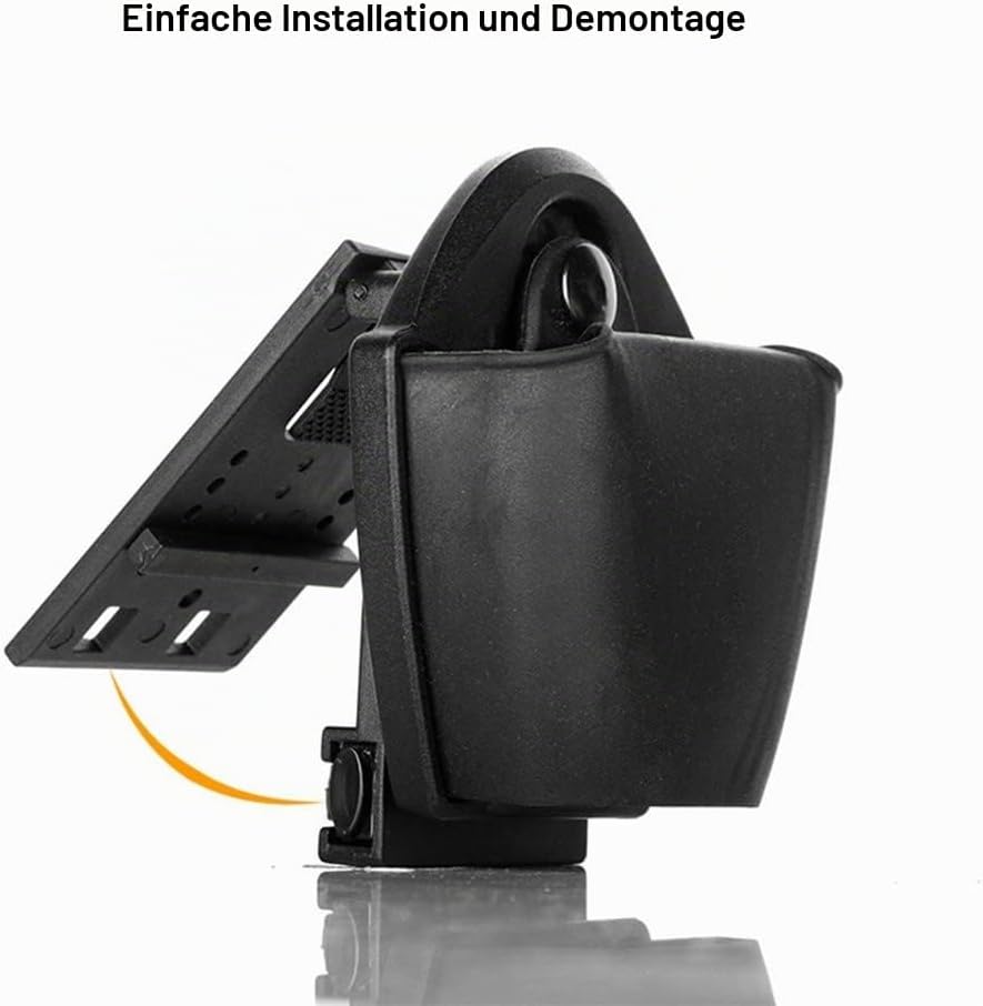 DONGKER Handcuff Holster, Police Handcuff Holder, 360° Rotatable Quick Release Handcuff Case Made of Plastic Steel for Policemen, Military, Outdoor, Black