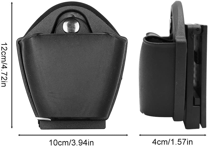 DONGKER Handcuff Holster, Police Handcuff Holder, 360° Rotatable Quick Release Handcuff Case Made of Plastic Steel for Policemen, Military, Outdoor, Black