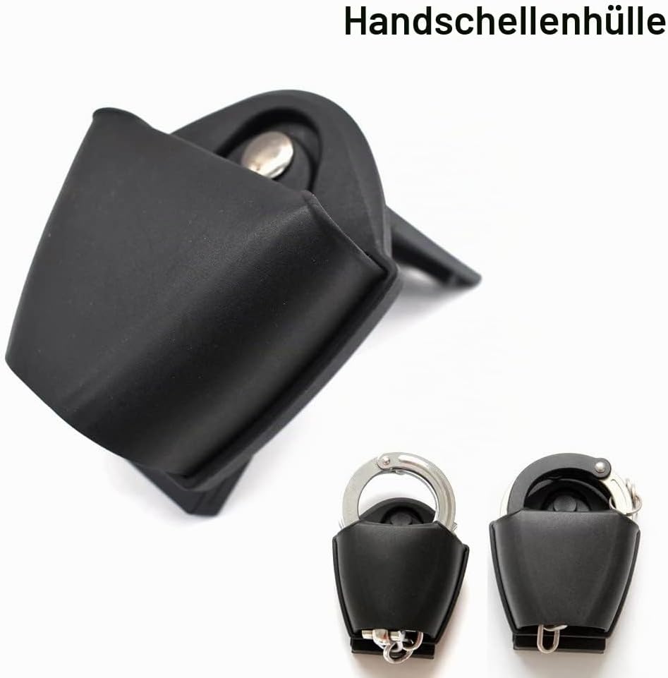 DONGKER Handcuff Holster, Police Handcuff Holder, 360° Rotatable Quick Release Handcuff Case Made of Plastic Steel for Policemen, Military, Outdoor, Black