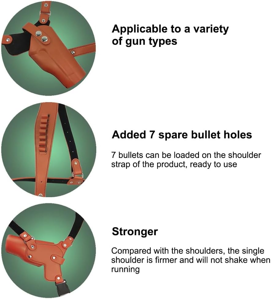 Premium Leather Shoulder Holster – Adjustable Tactical Chest Rig