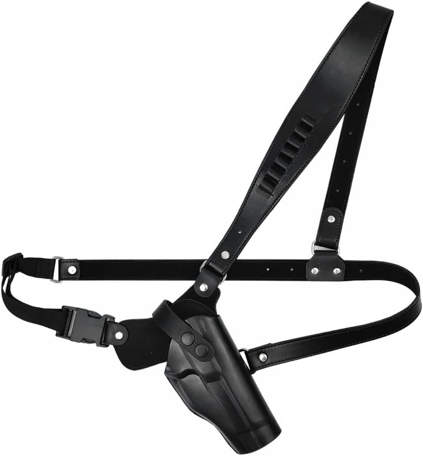 Premium Leather Shoulder Holster – Adjustable Tactical Chest Rig