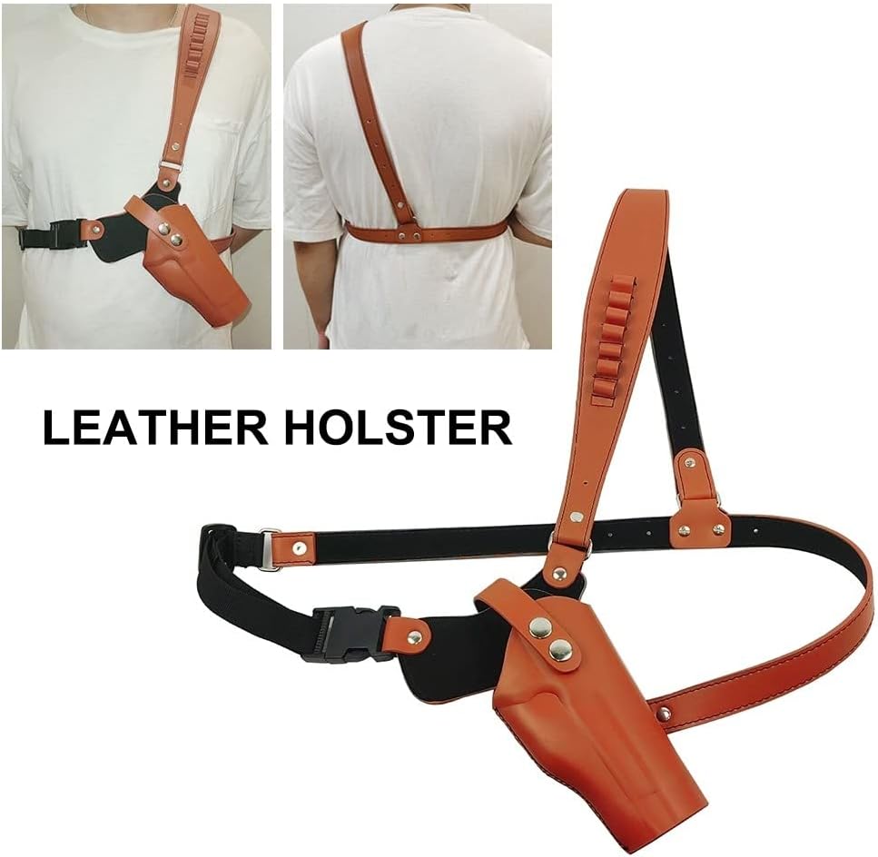 Premium Leather Shoulder Holster – Adjustable Tactical Chest Rig