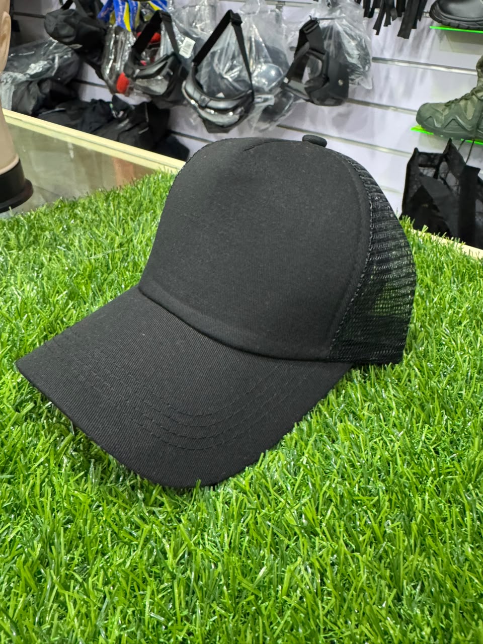 Classic Black Mesh Trucker Cap