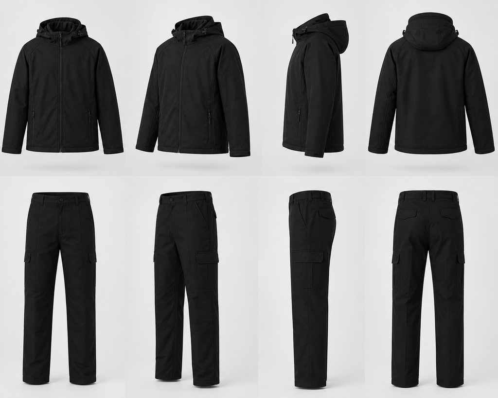 All-Weather Tactical Softshell Uniform Set – Black