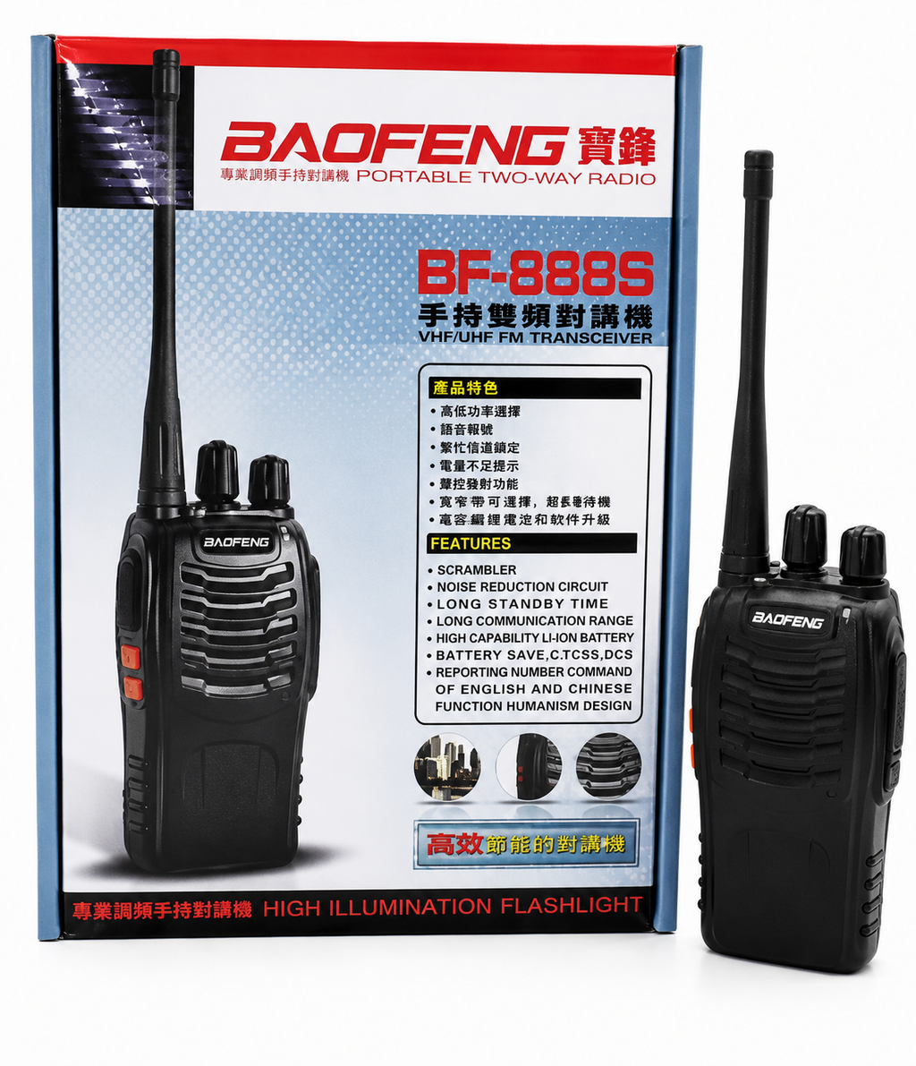 Baofeng BF-888s Walkie Talkies Long Range Radios with Earpiece Mic UHF Radios 5W Two Way Radio Handheld 2 Way Radio Ham Transceiver with Antenna Headsets Microphone (2 Pack)