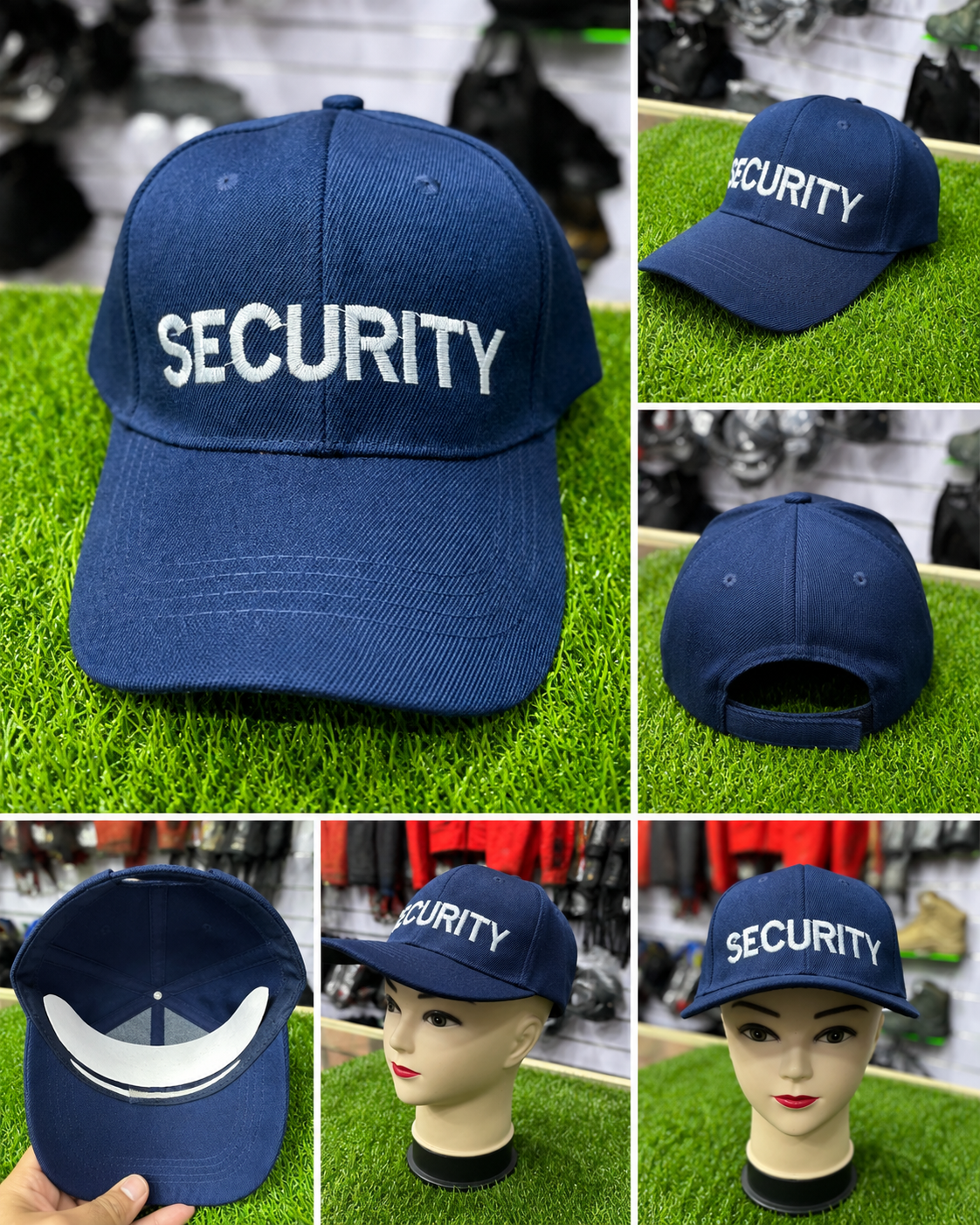 Professional Security Embroidered Adjustable Cap – Navy Blue