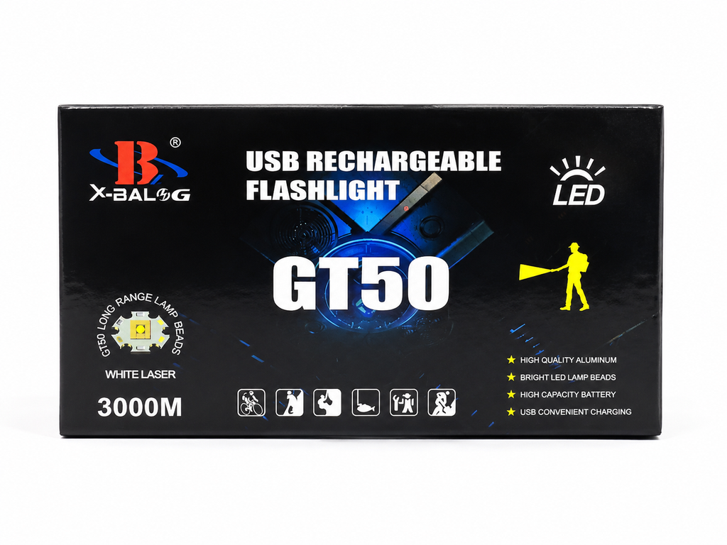 USB rechargeable flashlight GT50