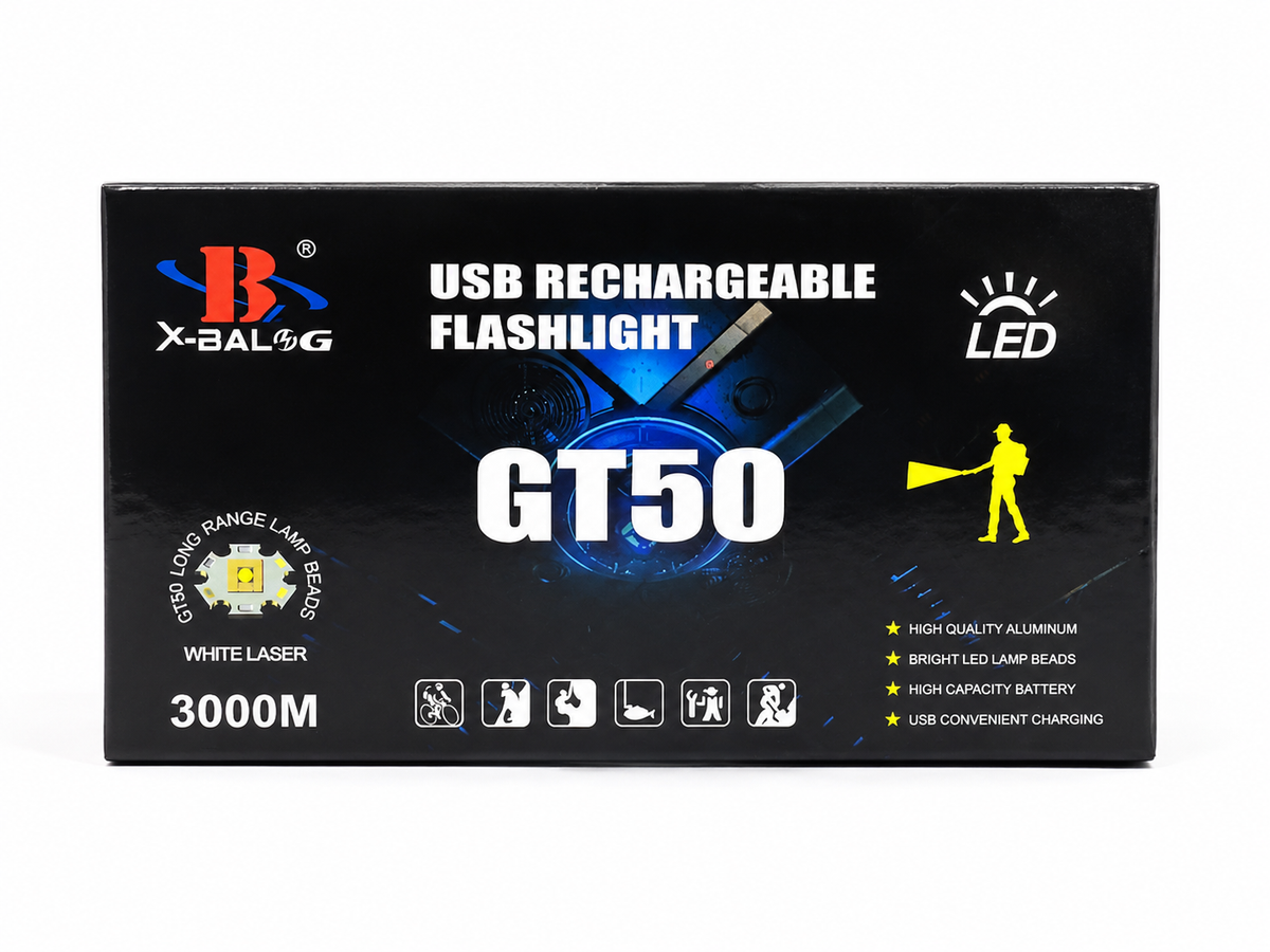 USB rechargeable flashlight GT50
