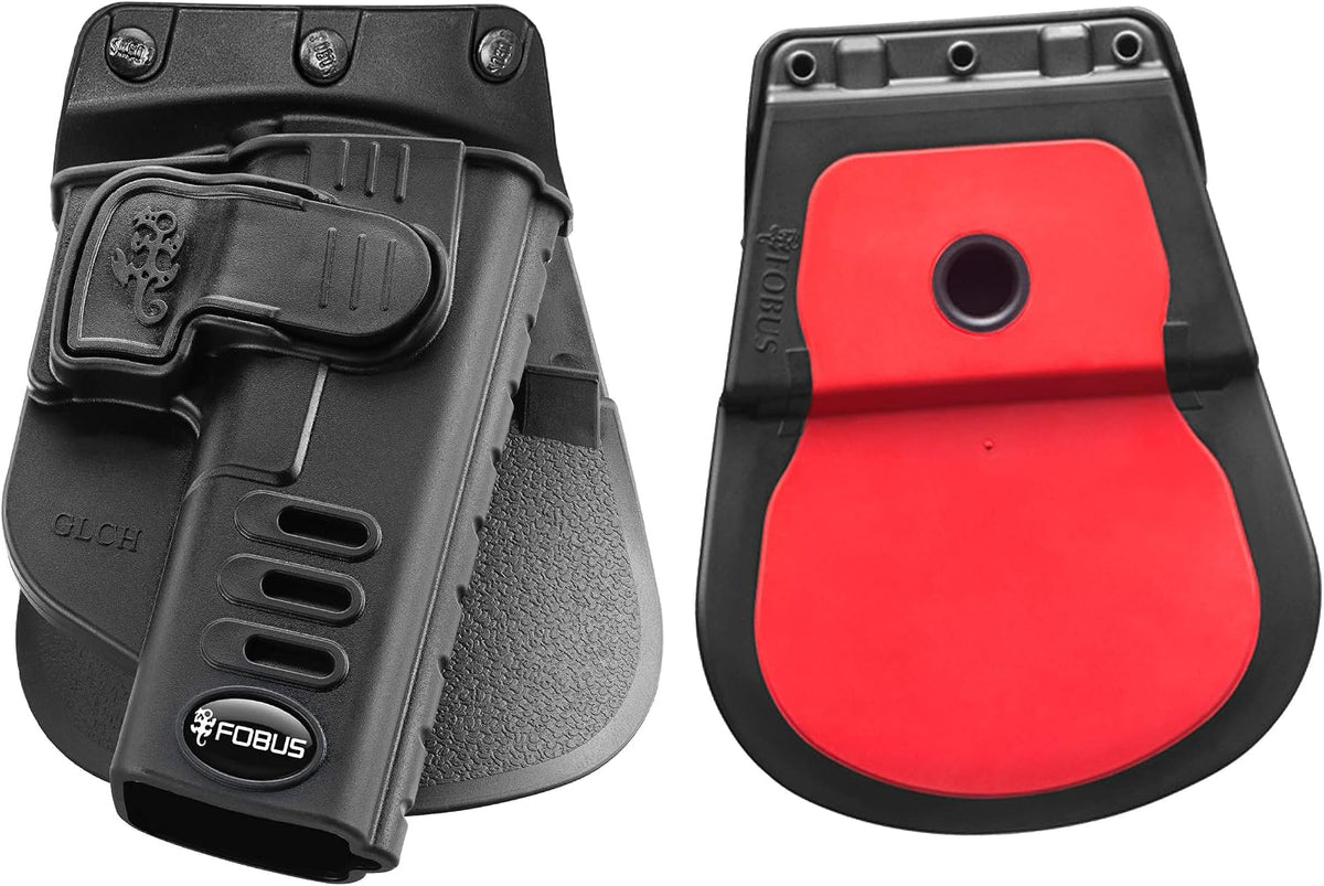 Fobus GLCH Concealed Carry OWB Holster for Glock 17, 19, 22, 23, 31, 32, 34, 35, 45, Active Retention, Right Handed