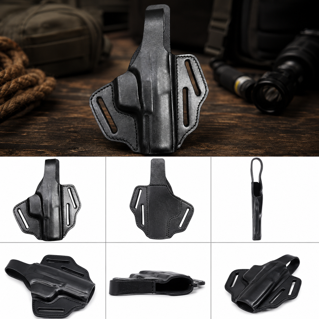 Leather Gun Holster for Glock 17, 22, 31 Gen4 Models OWB