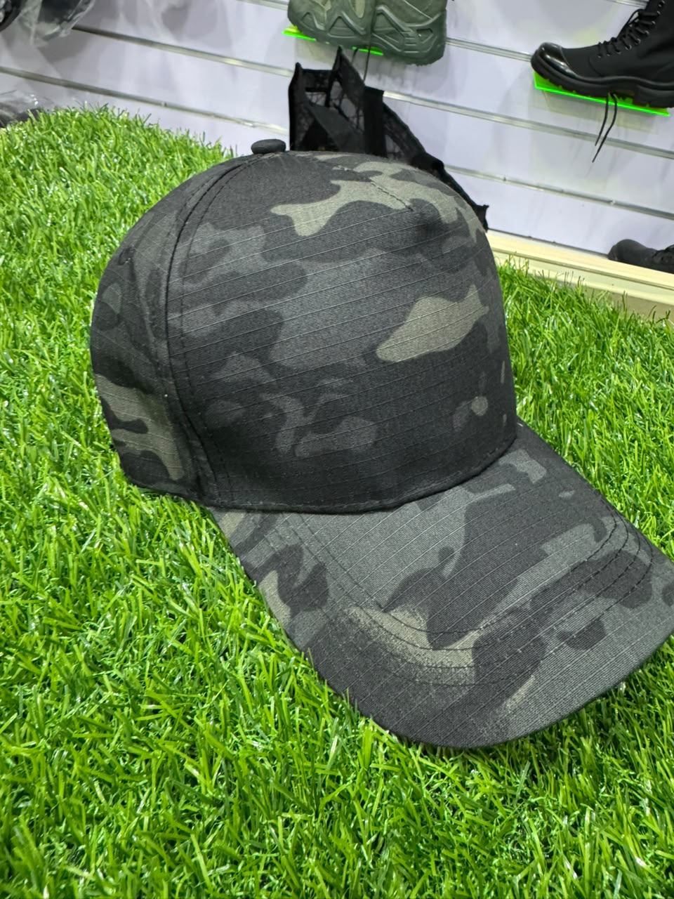 Stealth Black Multicam Tactical Ripstop Cap