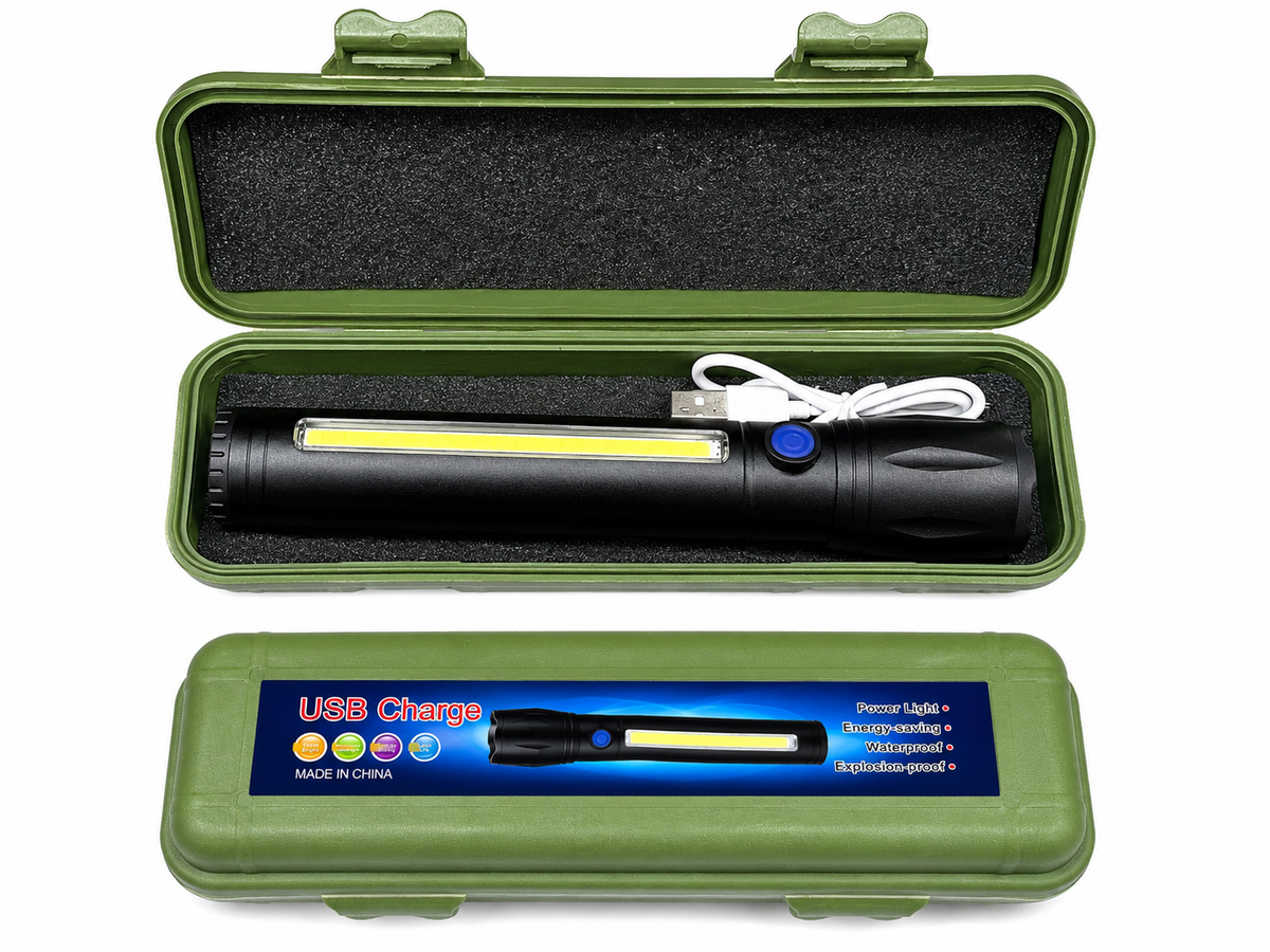 Outdoor Camping Portable LED Flash Light Rechargeable Flashlight Powerful Mini Torches