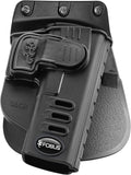 Fobus GLCH Concealed Carry OWB Holster for Glock 17, 19, 22, 23, 31, 32, 34, 35, 45, Active Retention, Right Handed
