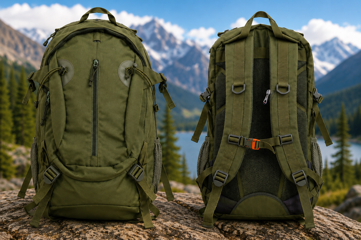 Summit Explorer Hiking Backpack – Olive Green
