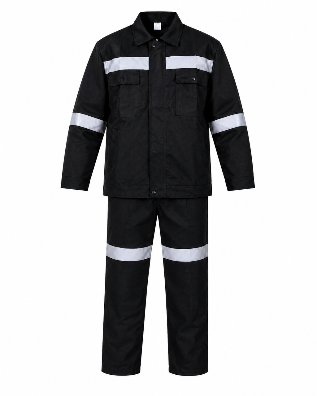 Black Reflective Workwear Uniform Set