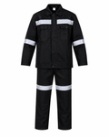 Black Reflective Workwear Uniform Set