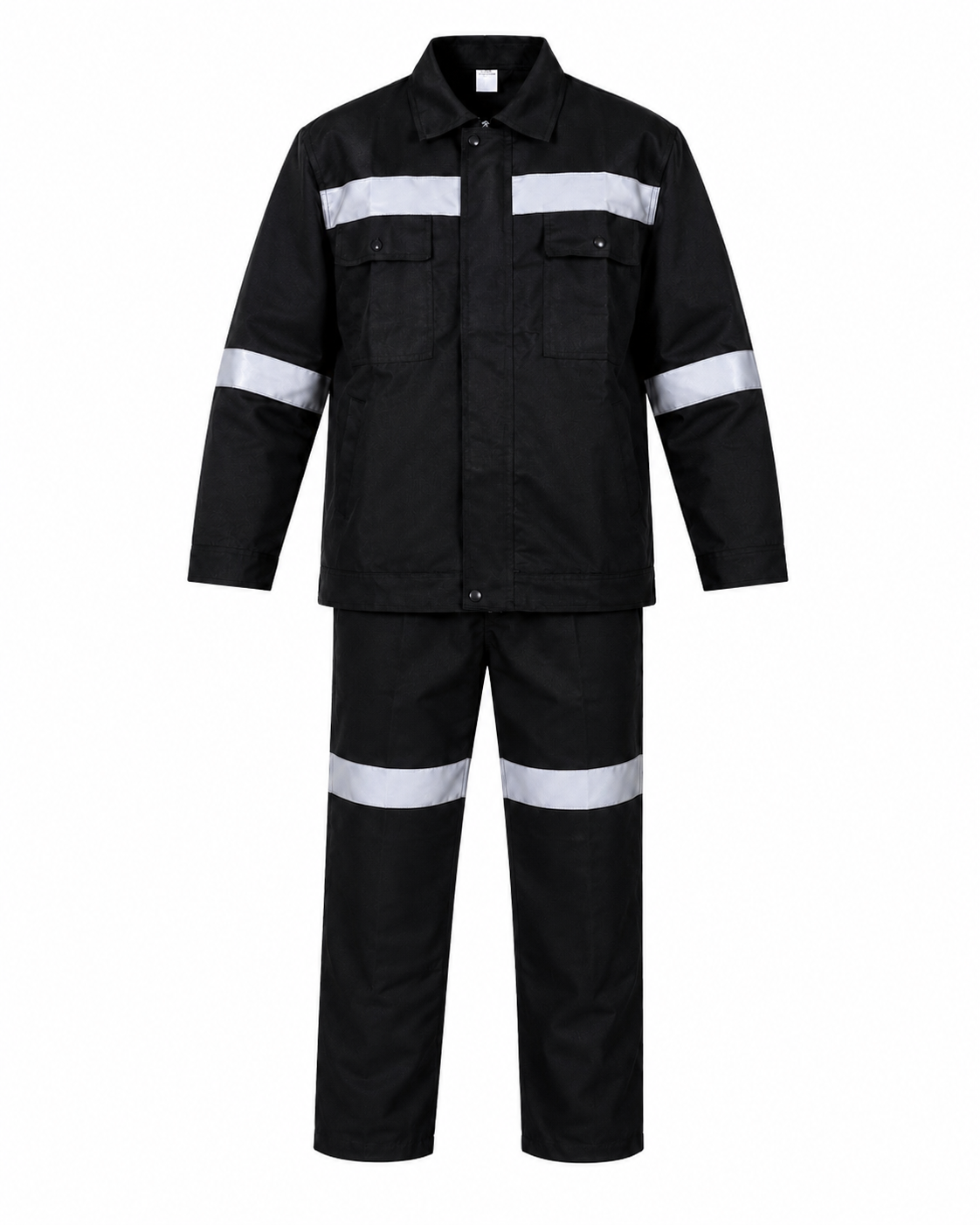 Black Reflective Workwear Uniform Set