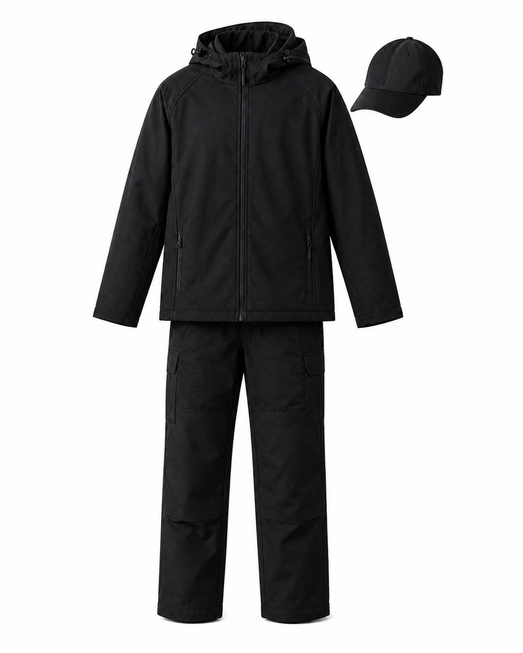 All-Weather Tactical Softshell Uniform Set – Black