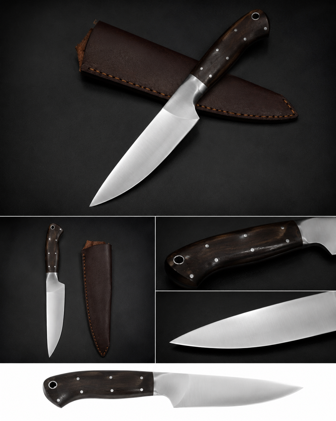 Executive Chef Knife with Leather Sheath