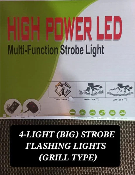 High Power LED Multi-Function Vehicle Strobe Light Kit with Wireless Remote