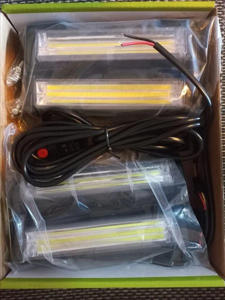 High Power LED Multi-Function Vehicle Strobe Light Kit with Wireless Remote