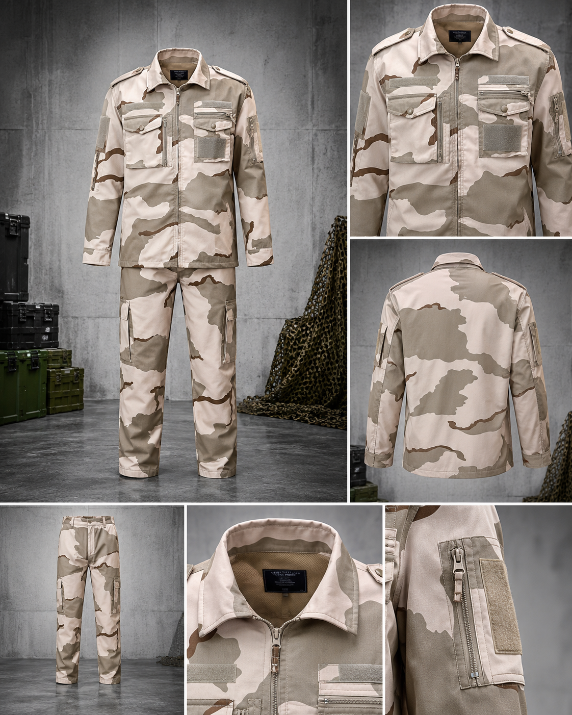 Desert Tactical Combat Uniform Set