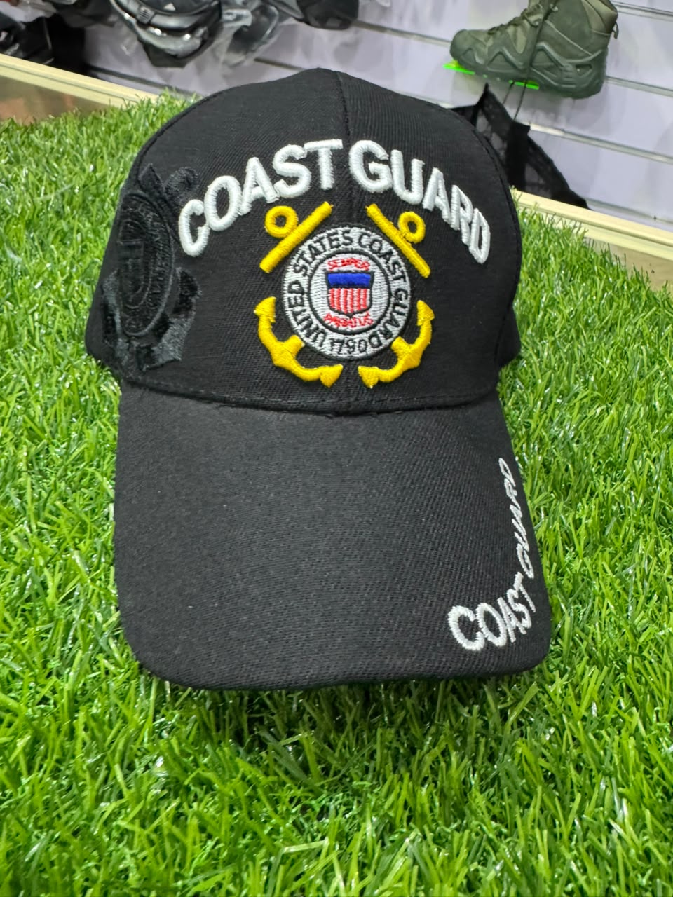 Maritime Coast Guard Embroidered Cap – Black