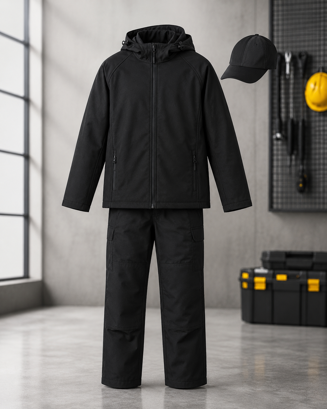 All-Weather Tactical Softshell Uniform Set – Black