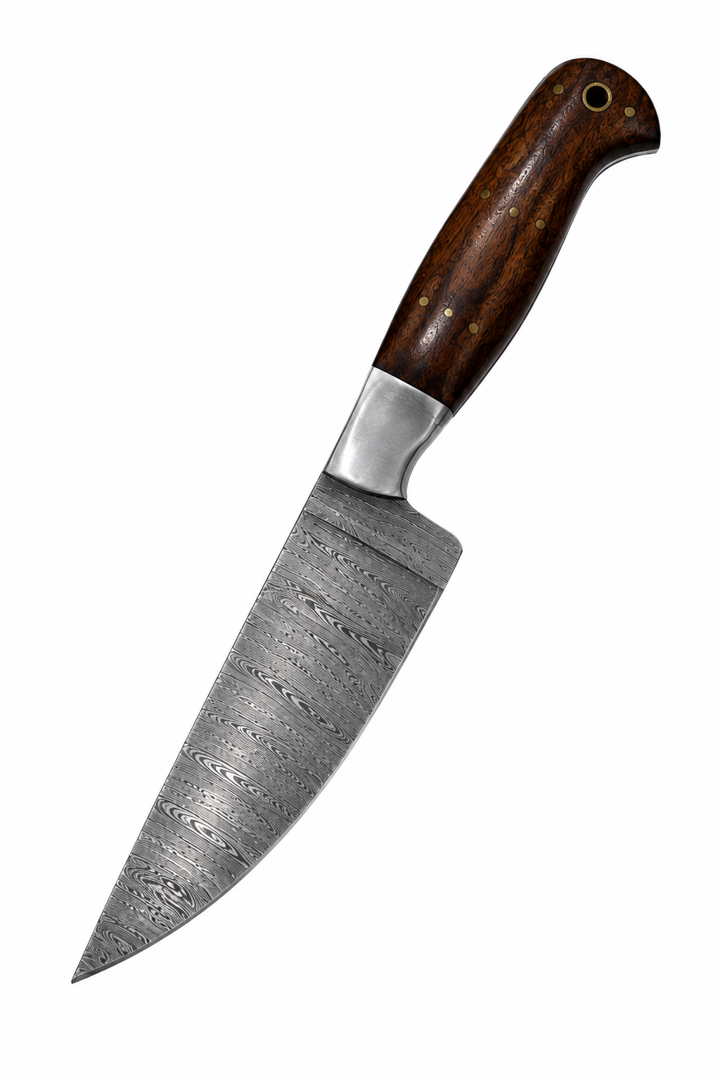 Damascus Pro Chef Knife with Leather Sheath