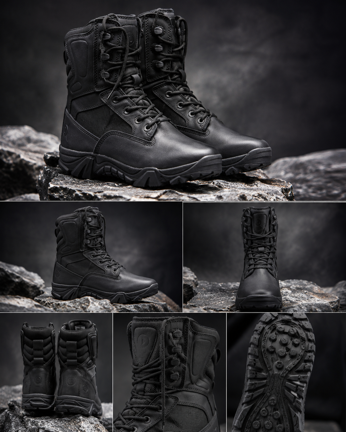 Delta Elite Tactical Security Boots – Black Heavy-Duty Patrol Boots