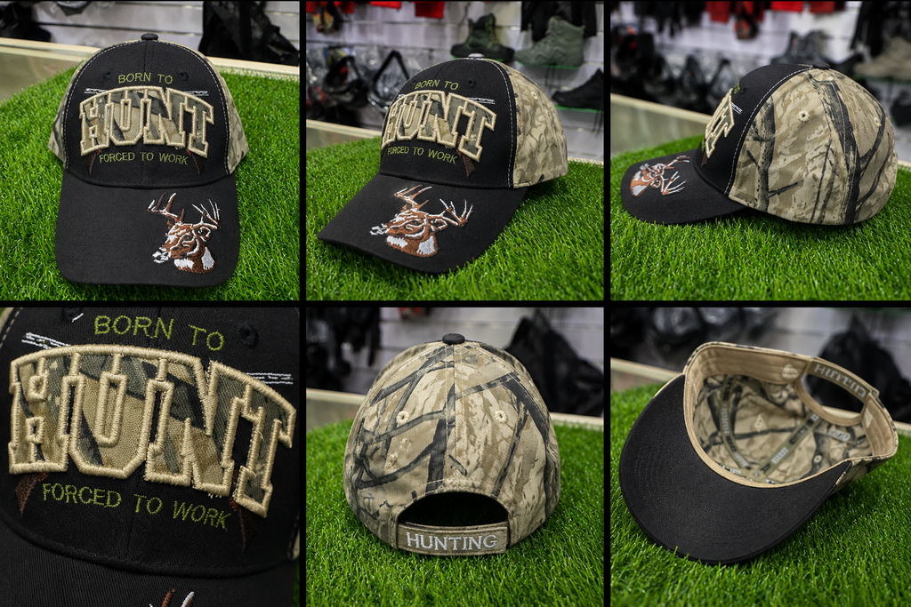 Born to Hunt Camo Hunting Adjustable Cap