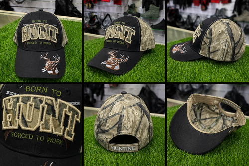 Born to Hunt Camo Hunting Adjustable Cap