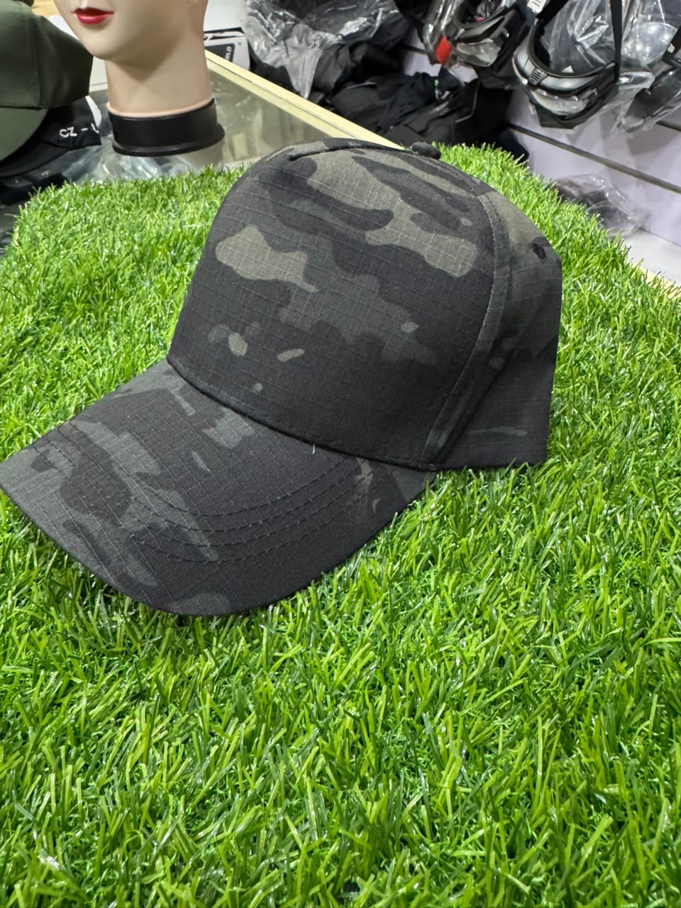 Stealth Black Multicam Tactical Ripstop Cap